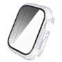 Carcasă acoperită cu pietre sticlă securizată pentru Apple Watch 45 mm - transparent