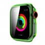Carcasă transparentă cu sticlă securizată pentru Apple Watch 42mm - verde neon