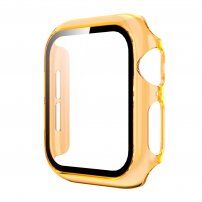 Carcasă transparentă cu sticlă securizată pentru Apple Watch 40mm - portocaliu
