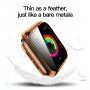 Carcasă transparentă cu sticlă securizată pentru Apple Watch 40mm - portocaliu