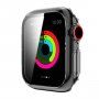 Carcasă transparentă cu sticlă securizată pentru Apple Watch 40mm - gri