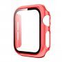 Carcasă transparentă cu sticlă securizată pentru Apple Watch 40mm - roșu