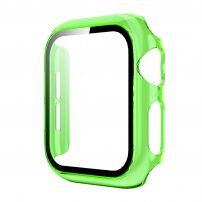 Carcasă transparentă cu sticlă securizată pentru Apple Watch 40mm - verde neon