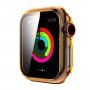 Carcasă transparentă cu sticlă securizată pentru Apple Watch 44mm - portocaliu
