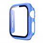 Carcasă transparentă cu sticlă securizată pentru Apple Watch 44mm - albastru