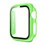 Carcasă transparentă cu sticlă securizată pentru Apple Watch 44mm - verde neon
