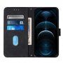Carcasă flip cu curea în stil crossbody pentru iPhone 12 Pro Max - negru