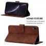 Carcasă flip cu curea în stil crossbody pentru iPhone XR - maro