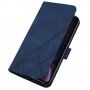Carcasă flip cu curea în stil crossbody pentru iPhone XR - albastru