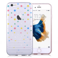 Carcasă de protecţie, din plastic, pentru Apple iPhone 6 / 6S - buline colorate