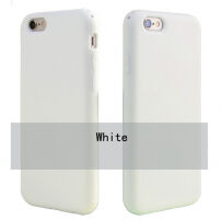 Carcasă netedă din plastic moale, pentru Apple iPhone 6 / 6S - alb