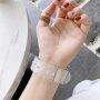 Carcasă cu curea transparentă pentru Apple Watch 45mm / 44mm / 42mm - roz neon