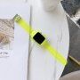 Carcasă cu curea transparentă pentru Apple Watch 41mm / 40mm / 38mm - galben neon