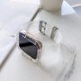 Carcasă cu curea transparentă pentru Apple Watch 41mm / 40mm / 38mm - galben neon