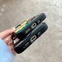 Husă de protecție cu model de camuflaj pentru iPhone 13 - verde