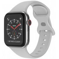 Curea din silicon cu cataramă fluture pentru Apple Watch 42mm / 41mm / 40mm / 38mm - gri