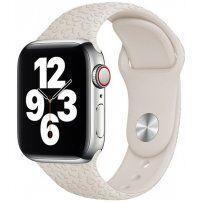 Curea din silicon cu model de leopard pentru Apple Watch Ultra 49mm / 46mm / 45mm / 44mm / 42mm - bej