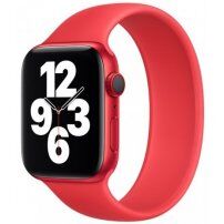 Curea din silicon filetat pentru Apple Watch 42mm / 41mm / 40mm / 38mm - M - roșu