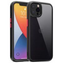 Kingsteel Wolf husă de protecție cu partea din spate din sticlă pentru iPhone 12 / 12 Pro - negru