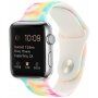 Curea din silicon cu model batik pentru Apple Watch Ultra 49mm / 46mm / 45mm / 44mm / 42mm - curcubeu pastelat
