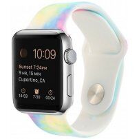 Curea din silicon cu model batik pentru Apple Watch Ultra 49mm / 46mm / 45mm / 44mm / 42mm - naturală