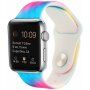 Curea din silicon cu model batik pentru Apple Watch Ultra 49mm / 46mm / 45mm / 44mm / 42mm - curcubeu