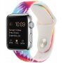 Curea din silicon cu model batik pentru Apple Watch Ultra 49mm / 46mm / 45mm / 44mm / 42mm - curcubeu