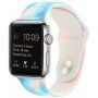Curea din silicon cu model batik pentru Apple Watch Ultra 49mm / 46mm / 45mm / 44mm / 42mm - albastru-roz pastelat