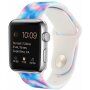 Curea din silicon cu model batik pentru Apple Watch Ultra 49mm / 46mm / 45mm / 44mm / 42mm - albastru-roz