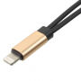 Reducţie de la conector lightning, pentru audiţie muzicală şi încărcare simultană pentru iPhone - auriu