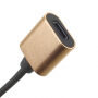 Reducţie de la conector lightning, pentru audiţie muzicală şi încărcare simultană pentru iPhone - auriu