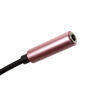Reducţie de la conector lightning, pentru audiţie muzicală şi încărcare simultană pentru iPhone - roz-auriu