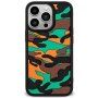 Husă de protecție cu model de camuflaj pentru iPhone 13 Pro - portocaliu