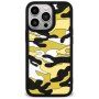 Husă de protecție cu model de camuflaj pentru iPhone 13 Pro Max - galben