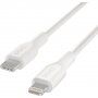 Belkin Playa cablu rezistent MFi Lightning / USB-C pentru iPhone / iPad - 1m - alb