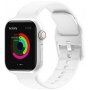 Curea din silicon de culoare unicoloră pentru Apple Watch 42mm / 41mm / 40mm / 38mm - alb
