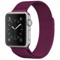 Curea metalică milanese loop pentru Apple Watch Ultra 49mm / 46mm / 45mm / 44mm / 42mm - violet