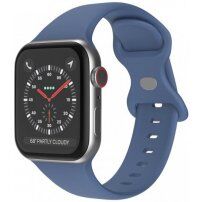 Curea din silicon cu cataramă fluture pentru Apple Watch 42mm / 41mm / 40mm / 38mm - albastru azuriu