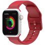 Curea din silicon de culoare unicoloră pentru Apple Watch 42mm / 41mm / 40mm / 38mm - roșu