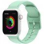 Curea din silicon de culoare unicoloră pentru Apple Watch 42mm / 41mm / 40mm / 38mm - mentol