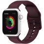 Curea din silicon de culoare unicoloră pentru Apple Watch 42mm / 41mm / 40mm / 38mm - vișiniu