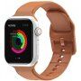 Curea din silicon de culoare unicoloră pentru Apple Watch 42mm / 41mm / 40mm / 38mm - şa maro