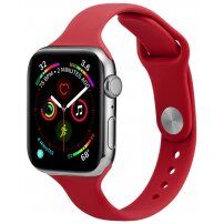 Curea subțire din silicon pentru Apple Watch Ultra 49mm / 46mm / 45mm / 44mm / 42mm - roșu