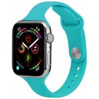 Curea subțire din silicon pentru Apple Watch Ultra 49mm / 46mm / 45mm / 44mm / 42mm - turcoaz