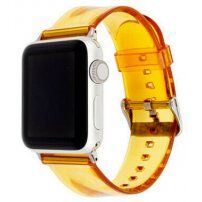 Curea transparentă din silicon pentru Apple Watch 42mm / 41mm / 40mm / 38mm - portocaliu