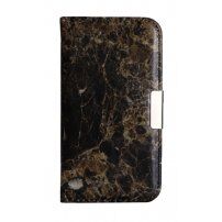 Husă flip pentru iPhone 5 / 5S / SE (2016) - marmură neagră