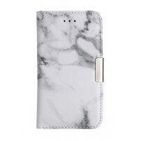Husă flip pentru iPhone 5 / 5S / SE (2016) - marmură albă