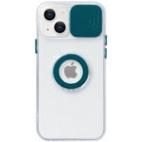 Curea magnetică din piele cu detalii metalice pentru iPhone 13 - petrol
