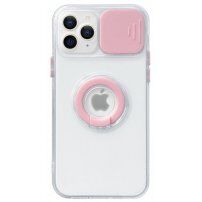 Curea magnetică din piele cu detalii metalice pentru iPhone 13 Pro - roz