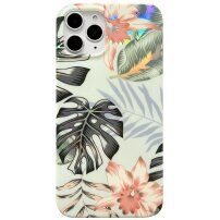 Husă de protecție din plastic moale pentru iPhone 12 Pro Max - flori roșii